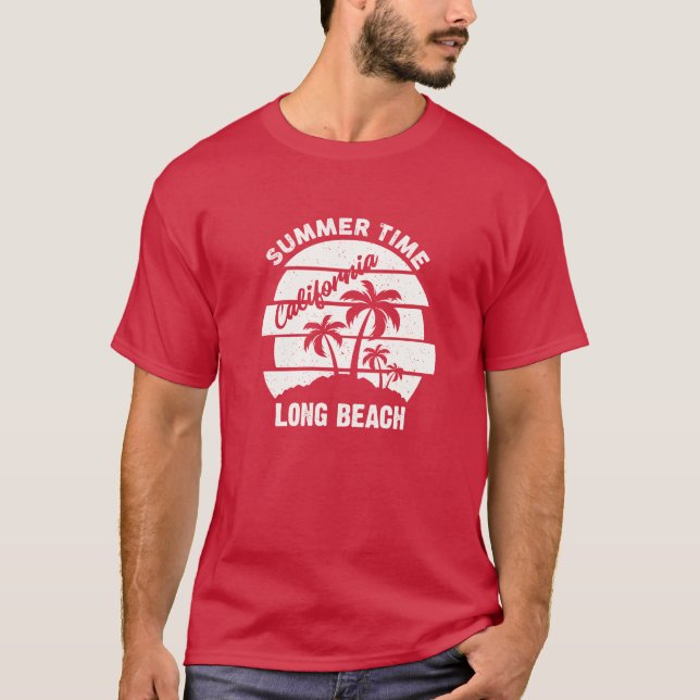 Summer Time California Long Beach T-Shirt (Front)