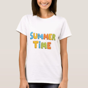 Summer Time - Colorful Summer Time Text T-Shirt
