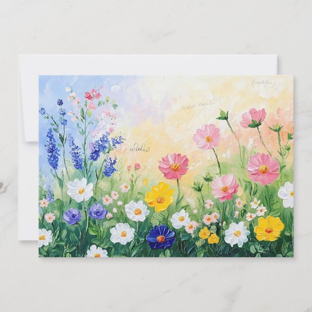 Summer time flat holiday card (Front)