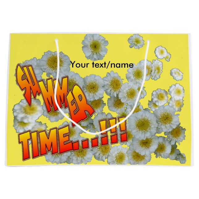 Summer Time Flowers Customisable Gift Bag (Front)