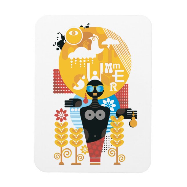 Summer time girl magnet (Vertical)