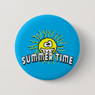 Summer Time - Happy Sun 6 Cm Round Badge