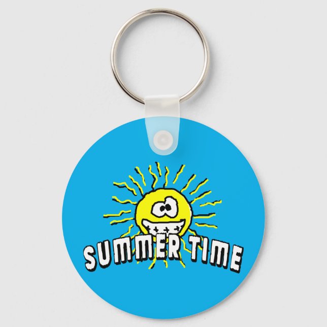 Summer Time - Happy Sun Key Ring (Front)