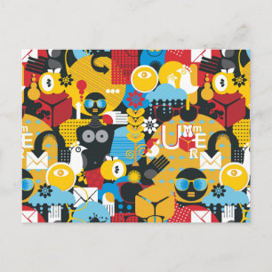 Summer time invitation postcard