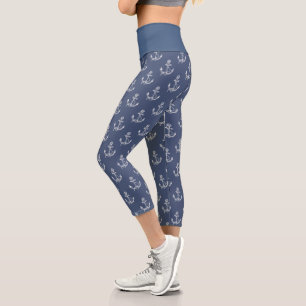 Summer Time Monogrammed Ocean Capri Leggings