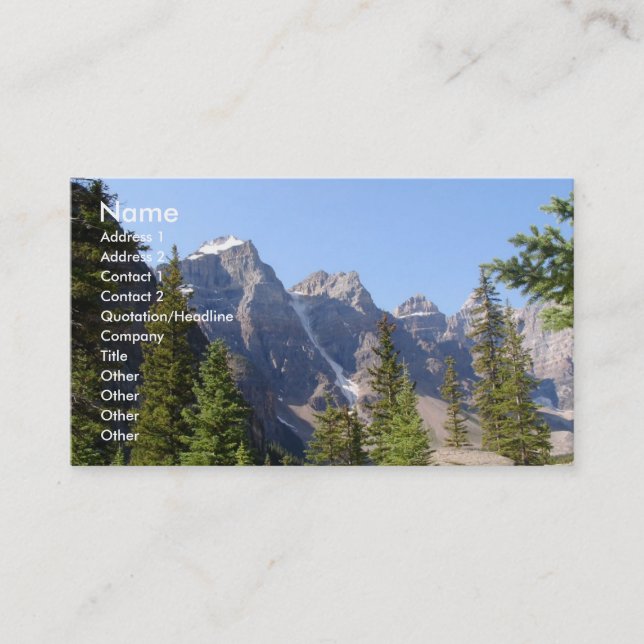 Summer Time/Mountains Business Card (Front)
