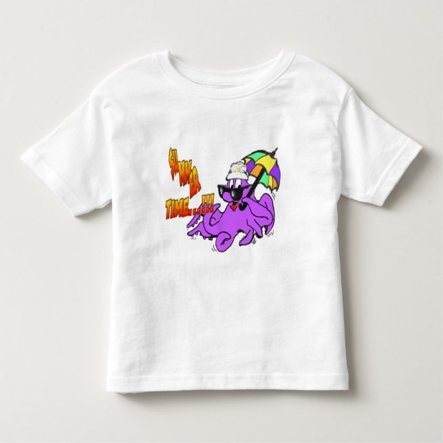 Summer Time Octopus Toddler T-shirt (Front)