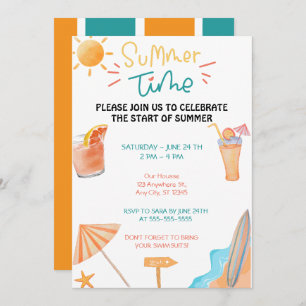Summer Time Party Invitation