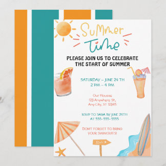 Summer Time Party Invitation