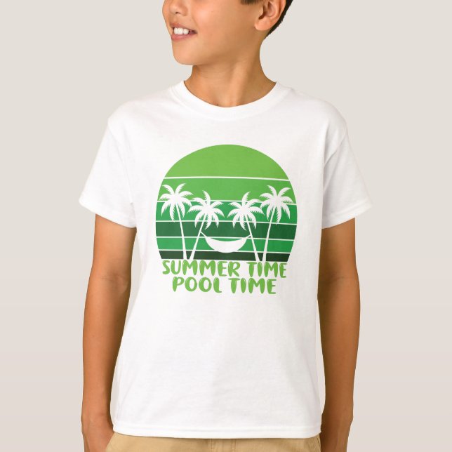 SUMMER TIME POOL TIME. T-Shirt (Front)