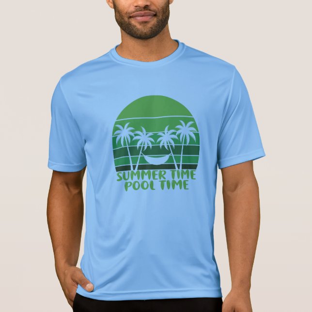 SUMMER TIME POOL TIME. T-Shirt (Front)