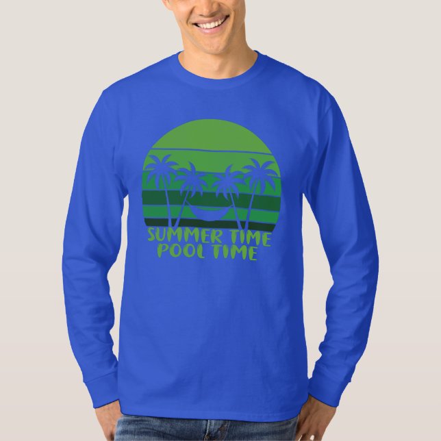 SUMMER TIME POOL TIME. T-Shirt (Front)