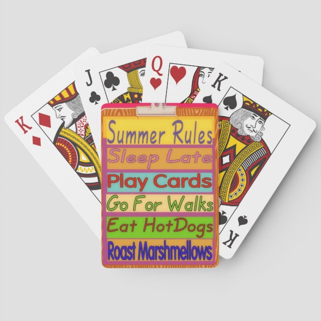 Summer Time Rules Playing Cards (Back)