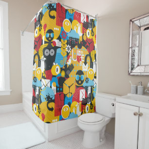 Summer time shower curtain