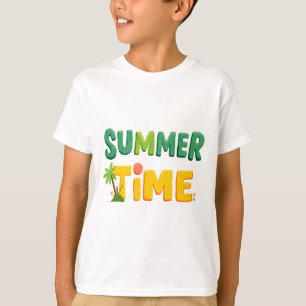 Summer Time - Summer Time with Palm Tree and Sun T-Shirt