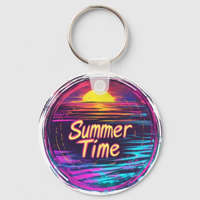 Summer Time - Sunset for Summer Time Key Ring (Front)