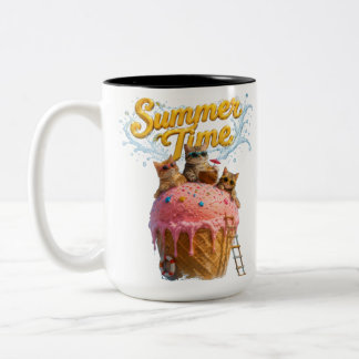 Summer time Two-Tone coffee mug