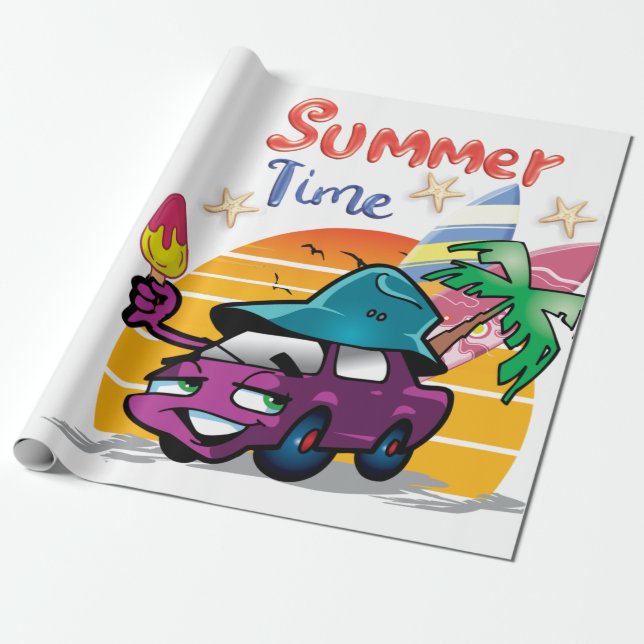 Summer Time Wrapping Paper (Unrolled)