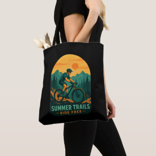 Summer Trails Ride Free – Mountain Bike Adventure Tote Bag