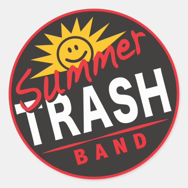 Summer Trash Band Round Sticker (Front)