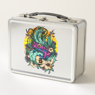 Summer Tree Frog Metal Lunch Box