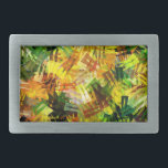 SUMMER TREES RECTANGULAR BELT BUCKLE<br><div class="desc">An impressionist design of summer trees.</div>