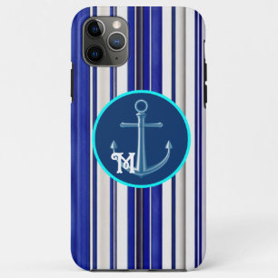 Summer Trendy Navy Blue Boat Stripes Collection Case-Mate iPhone Case