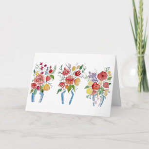 Summer Trio- Floral 5X7 Blank Greeting Card