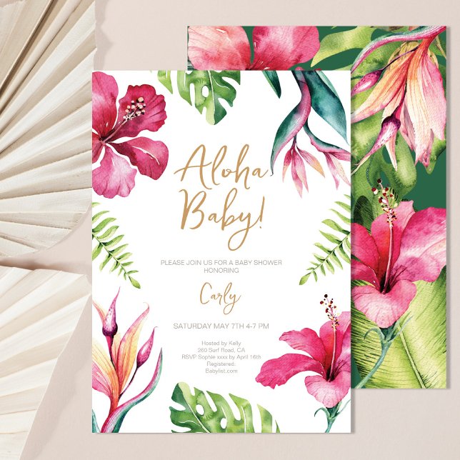 Summer Tropical Baby Shower Invitation (Creator Uploaded)