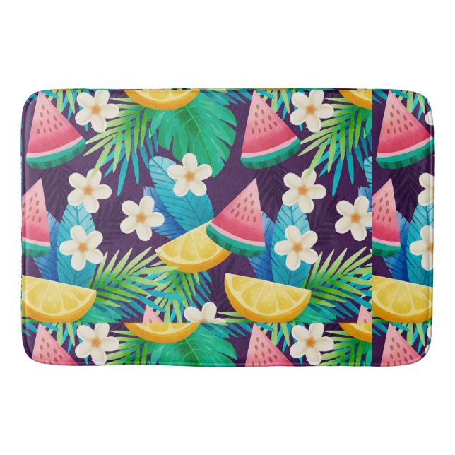 Summer , Tropical Bath Mat (Front)