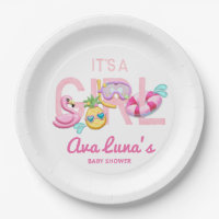 Summer Tropical Beach Girl Baby Shower