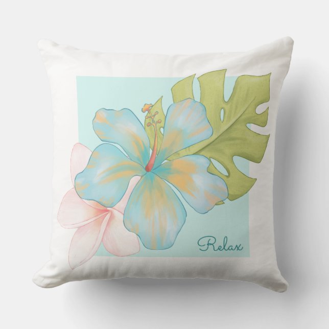 Summer Tropical Beach Lifestyle Relax Cushion (Front)