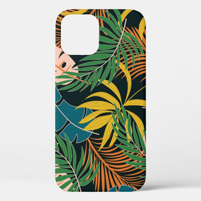 Summer Tropical Bright Plants Pattern Case-Mate iPhone Case (Back)