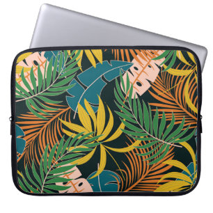 Summer Tropical Bright Plants Pattern Laptop Sleeve