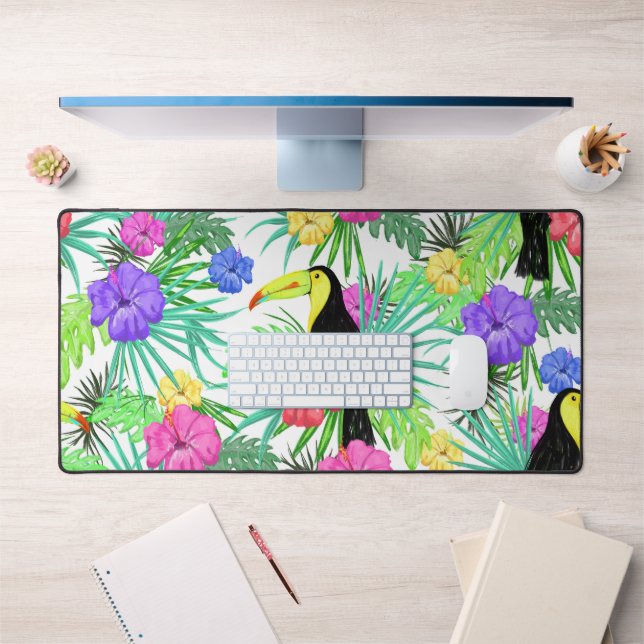 Summer Tropical Bright Toucan Scene Desk Mat (Office 1)