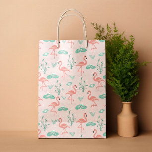 Summer tropical Flamingo pastel pink  Medium Gift Bag