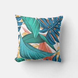 Summer Tropical Floral Cushion