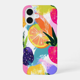 Summer Tropical Fruit Fiesta iPhone 16 Case
