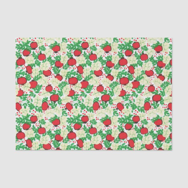 Summer Tropical Fruit Leaves Natural Tissue Paper (Front)