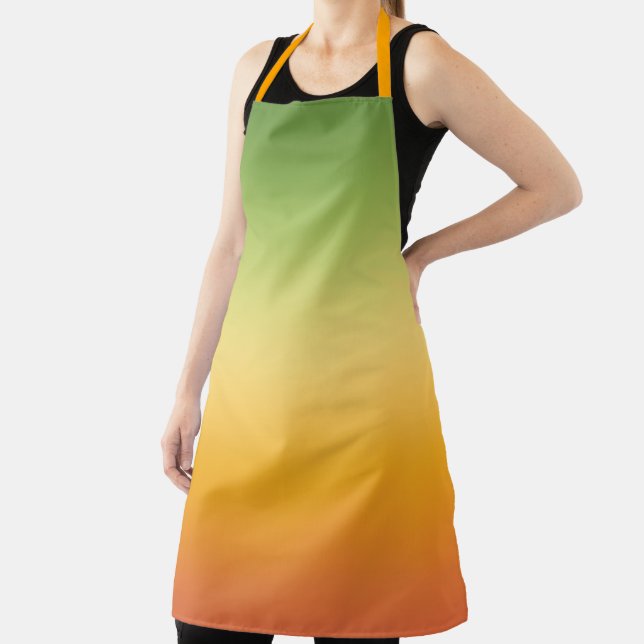 Summer Tropical Gradient Orange Lemon Lime Ombre Apron (Insitu)