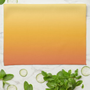 Summer Tropical Gradient Orange Lemon Lime Ombre Tea Towel