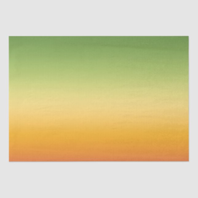 Summer Tropical Gradient Orange Lemon Lime Ombre Tissue Paper (Front)
