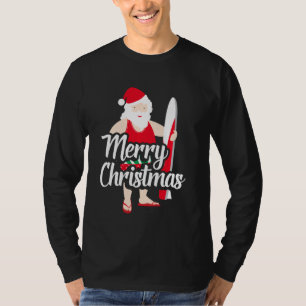 Summer Tropical Hawaiian Christmas Hawaii Surfing  T-Shirt