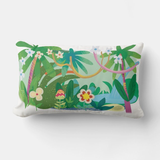 Summer tropical landscape. Hello, summer Lumbar Cushion (Front)
