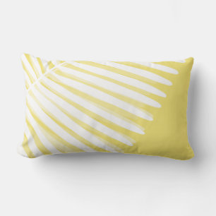 Summer tropical leaf monochromatic print  lumbar cushion