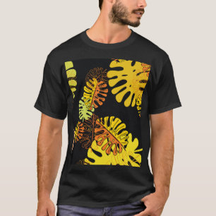 Summer Tropical Leaves Vintage Design T-Shirt