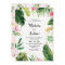 Summer Tropical Leaves Wedding Invitation Card