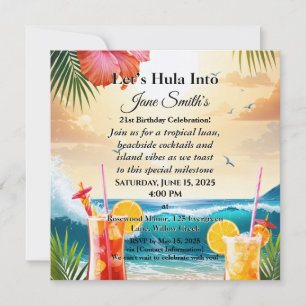 Summer Tropical Luau Beach Party 21st Birthday