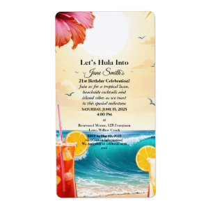 Summer Tropical Luau Beach Party 21st Birthday