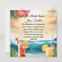 Summer Tropical Luau Beach Party 21st Birthday